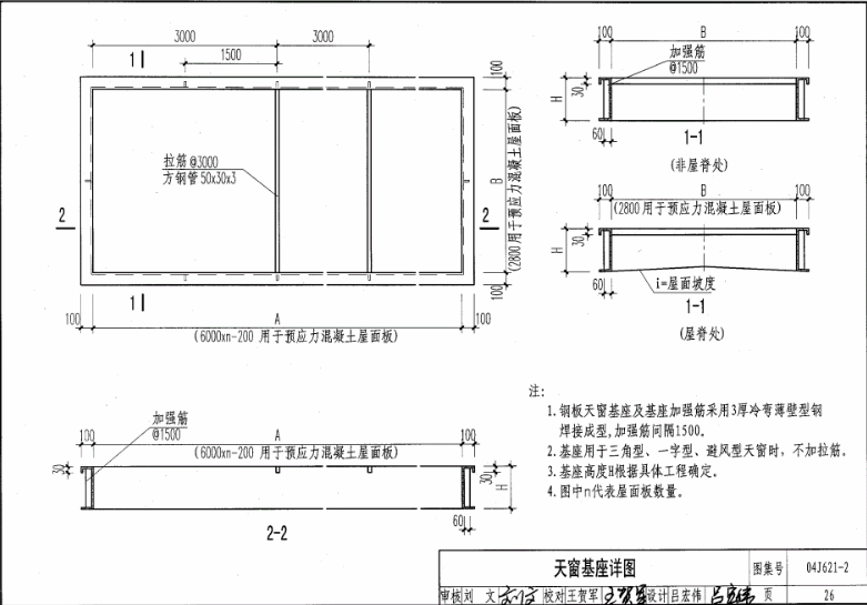 09j621-2電動采光排煙天窗圖集第二十六頁